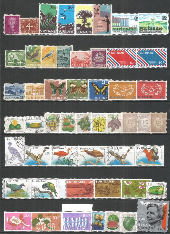 Surinam del año 1943, selección de sellos como nuevos/usados Foto 1 de 1