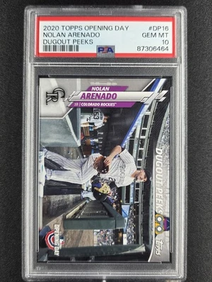 Nolan Arenado 2020 Topps Opening Day Dugout Peeks Variation SSP #DP16 PSA 10 - Image 1 of 2