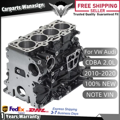 CDBA Cylinder Block For VW Amarok Passat Tiguan Audi A5 A6 2.0L 10-20 03L103011 - Image 1 of 4