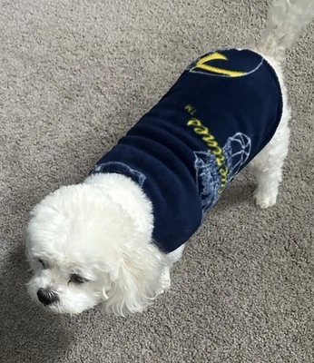 Dog University Of Michigan Cozy Reversible Fleece In M Fits Bichion, And Poodles - Image 1 of 3
