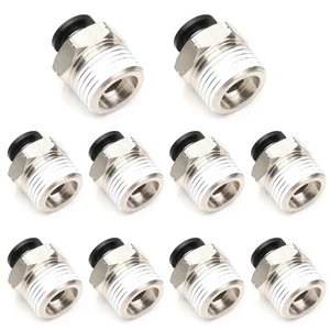 100 Pcs, Pneumatic 8mm OD Tube x 1/2" NPT Male Connector Push to Connect Fitting - Picture 1 of 9