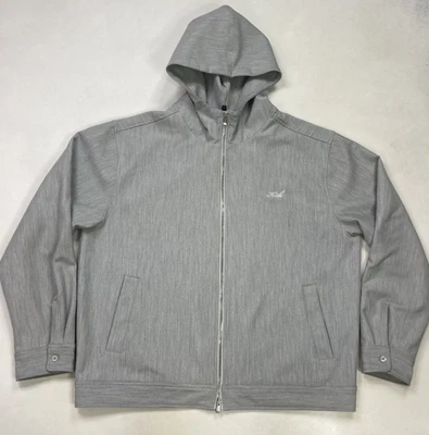 Sudadera con Capucha Kith Doble Tejido Selfridge Cremallera Completa Hombres Grande Gris Logo Foto 1 de 4