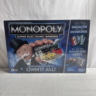Монополия супер электронный банк настольная игра Hasbro 2020 совершенно новый запечатанный - Изображение 1 из 4