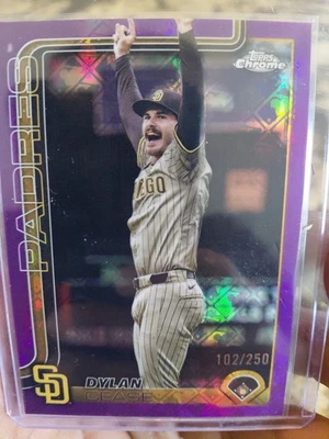 2025 Topps Chrome Logofractor - Dylan Cease #212 Purple Refractor /250 - Image 1 of 2