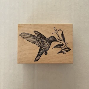 Coronado Island Stamping Rubber Stamp 1997 Hummingbird Bird 2 1/4" x 3 1/8" - Picture 1 of 6