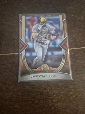 2022 Topps Museum Collection Christian Yelich Milwaukee Brewers - Image 1 of 2