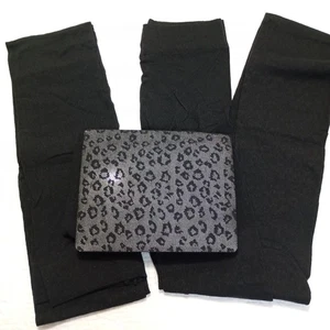 2 Pack Women's Black Leopard Print Pantyhose Size S - Picture 1 of 2