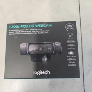Logitech C920s PRO HD Webcam - 1080p/30fps Video Calling for PC/Mac - BLACK - Afbeelding 1 van 2