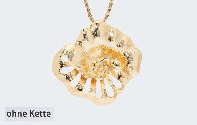 Anhänger Muschelform Messing gelbvergoldet X407 - Bild 1 von 1