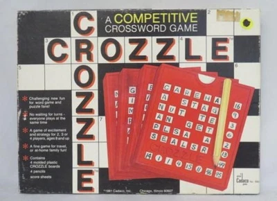 Vintage 1981 Cadaco CROZZLE Competitive Crossword Game - Fun with words (SEALED) - Image 1 of 3