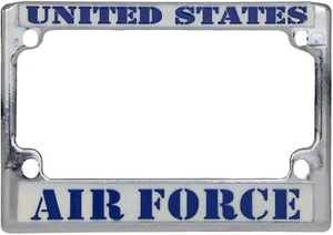 UNITED STATES AIR FORCE Portatarga Telaio, Cromato - 7,25" x 5" - Foto 1 di 1