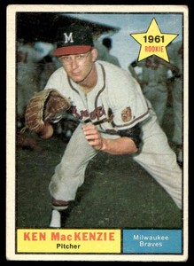 1961 Topps Set Break Ken MacKenzie Milwaukee Braves #496