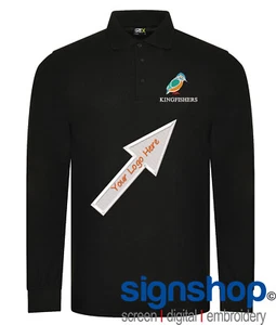 RX102 Pro Long Sleeve Polo Shirt Personalised Embroidered FREE Logo Setup - Picture 1 of 14