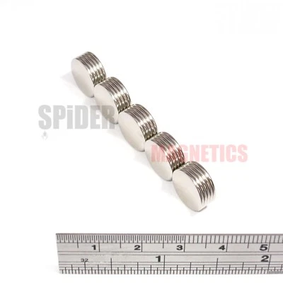 SPIDER MAGNETICS 50 Strong Thin Magnets 12x1 mm Neodymium Disc Magnets For Craft 12mm dia x 1mm