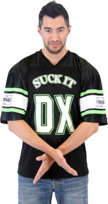 Unisex WWE Wrestling DX D-Generation X Suck It Jersey Halloween Costume Cosplay - Image 1 of 4