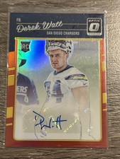 2016 Donruss Optic Red Signatures /50 Derek Watt #114 Rookie Auto RC