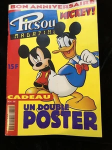 Picsou Magazine Mickey Bon Anniversaire Double Poster Nov. 98 Cadeau Free Ship - Picture 1 of 15