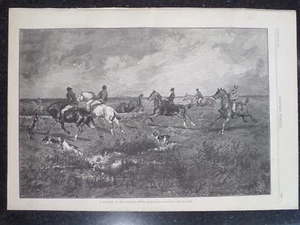 Fox Hunt Newport Downs New York Harper’s Weekly Print 1882 - Bild 1 von 1
