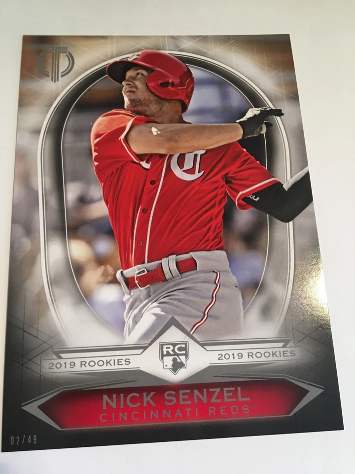 2019 Topps Tribute Jumbo 5x7 Nick Senzel Reds RC 19R14 12/49 - Image 1 of 1