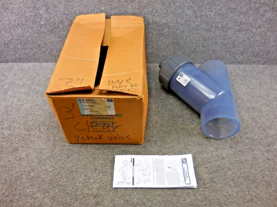 New Unused Spears 1622-030CL Y Check Valve Socket 3" EPDM O-Ring PVC Clear - Image 1 of 4