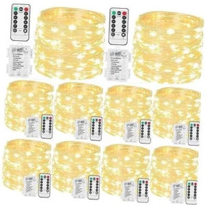 0 Pack 33FT00 LED Fairy Lights Battery Operated Fairy Lights with Remote and 1 - Picture 1 of 8