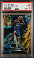 2021-22 Panini Spectra Asia Gold Prizm  #5 Anthony Edwards 9/10 PSA 9 Mint