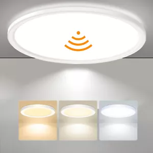 LED Deckenlampe mit Bewegungsmelder 360° Sensor Rund Wandleuchte Innen Flurlampe - Bild 1 von 19