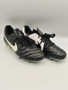 Nike Fußball Futbol Stollen Größe 7 - Tiempo Rio II FG schwarz weiß 631287-010 Herren - Bild 1 von 7