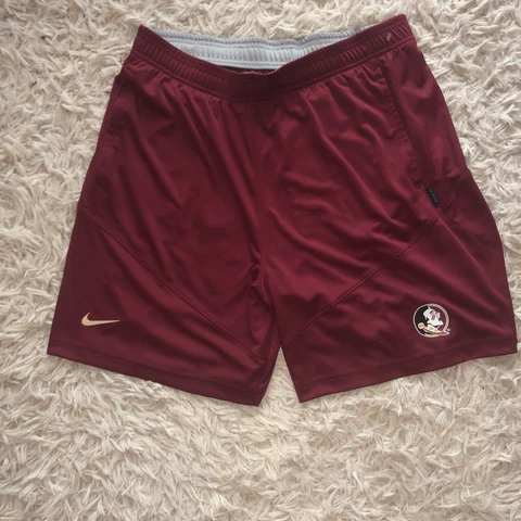 Nike Florida State Seminoles shorts men's Large red maroon Dri-Fit Cover