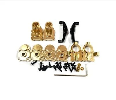 Brass Metal front rear door bridge housing Fits FMS 1/24 FCX24 Rc crawler car - Image 1 of 4