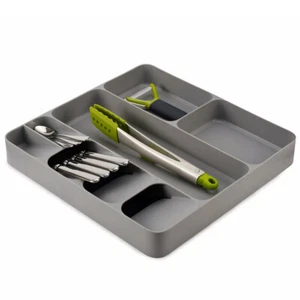 Joseph Joseph Drawer Store 39.7cm Cutlery Utensil Draw Gadget Organiser Rack GRY - Picture 1 of 3