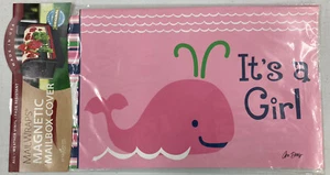 STUDIO M Fade Resistant All-Weather Vinyl Magnetic "It's A Girl" Mailbox Cover - Picture 1 of 2