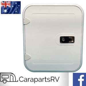 RANGER BRAND CARAVAN ACCESS or SERVICE DOOR 1 IN WHITE. LOCKABLE WITH KEY - Picture 1 of 6