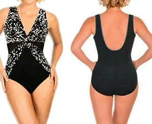 ☀️ MIRACLESUIT Size Aus 14 A-D Diamond Twist SLIMMING Swimsuit Bathers Togs NEW - Picture 1 of 12