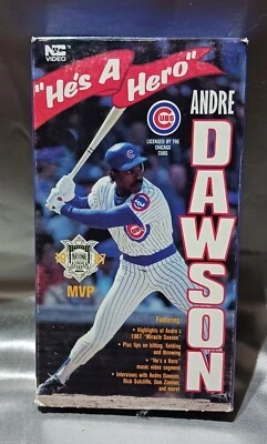 Andre Dawson- "HE'S A HERO"  VHS MLB Chicago Cubs 1988 Pre-Owned - Image 1 of 3