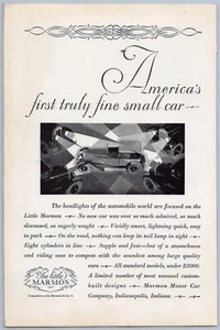 1927 Marmon Motor Car Vintage Auto Ad Eight Cylinder Little Small Indianapolis - Picture 1 of 1