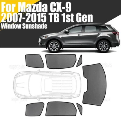 Parasol ventana magnética para Mazda CX-9 2007-2015 malla parabrisas marco cortina Foto 1 de 4
