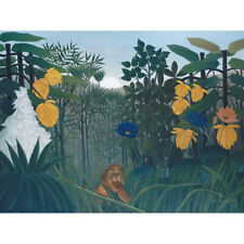 Rousseau The Repast Of The Lion Painting Canvas Wall Art Print Poster