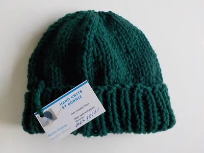 Canadian 100% Wool Hand Knit Hat/ Cap/Beanie - X Large -  12 Color Choices-Super - Image 1 of 4