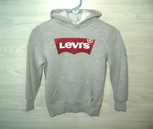 Levi's Sweatshirt Hooded Gray Boy's Size S, 8-10 Years Long Sleeves Pullover - Picture 1 of 3