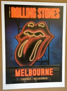 ROLLING STONES - 14 ON FIRE - 2014 - MELBOURNE - AUSTRALIA -##/300 -TOUR POSTER - Picture 1 of 5