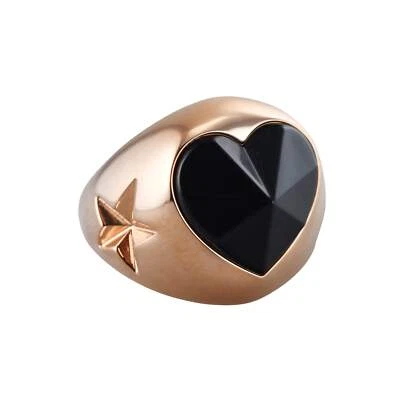 Baccarat Etoile Mon Coeur Oro 18k Vermeil Plata de Ley Cristal Negro Corazón a Foto 1 de 4