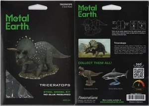Triceratops Dinosaurierfigur Metall Erde Stahl Modellbausatz #ME1011 NEU VERSIEGELT - Bild 1 von 6