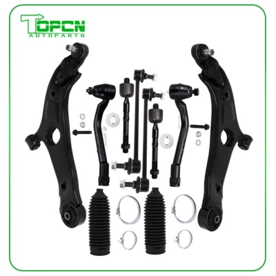 Front Lower Control Arm Tie Rod Sway Bar For 2012-2015 Kia Optima Hyundai Azera - Image 1 of 4