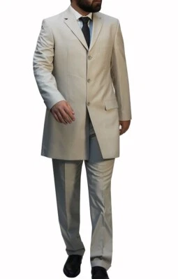 Gehrock Herren Anzug 2-teilig Beige - Bild 1 von 4