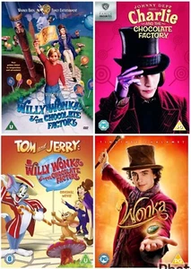 WILLY WONKA CHARLIE CHOCOLATE FACTORY Movie Collection DVD. Tom And Jerry, Wonka - Picture 1 of 1