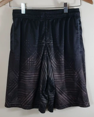 Boy's Champion Black Gray Geometric Pattern Lined Athletic Shorts, Pockets,  XL - Image 1 of 4