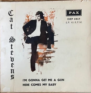 1967 Pop Rock p/s EP-Cat Stevens - I'm Gonna make me a gun- made in israel only - Picture 1 of 3