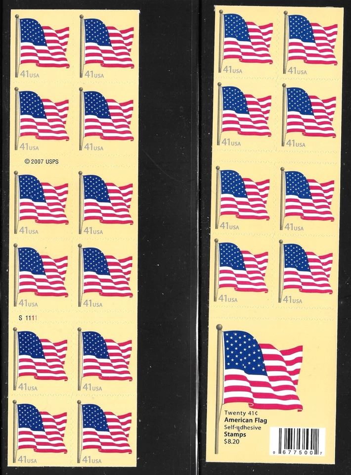 Scott # 4191a Convertible Booklet of 20 2007 41c Flag--Flawless! MNH - Image 1 of 1