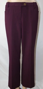 Calvin Klein Purple Aubergine Modern Fit Dress Pants Tapered Leg Pockets NWT 6P - Picture 1 of 9